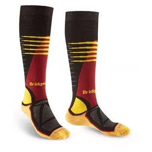 Męskie podkolanówki Bridgedale Ski Midweight Rozmiar skarpet: 40-43 / Kolor: czarny/żółty - Skarpetki męskie - miniaturka - grafika 1