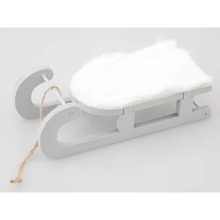 Figurka drewniana Sanie - Ozdoby bożonarodzeniowe - miniaturka - grafika 1