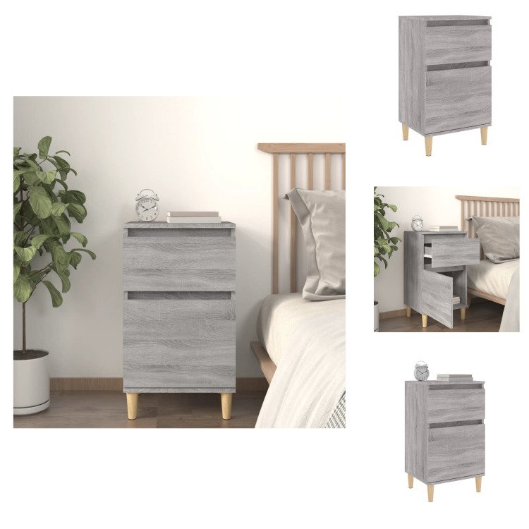 vidaXL Szafka nocna szara Sonoma 40x35x70 cm - Szafki nocne