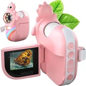 Mikroskopy i lupy - CYFROWY MIKROSKOP DLA DZIECI LED PRZENOŚNY EDUKACYJNY APARAT KAMERA ZABAWKA SUPER PREZENT - miniaturka - grafika 1