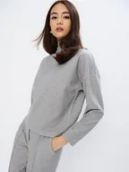 Bluzy damskie - Mohito - Szara bluza - szary - miniaturka - grafika 1