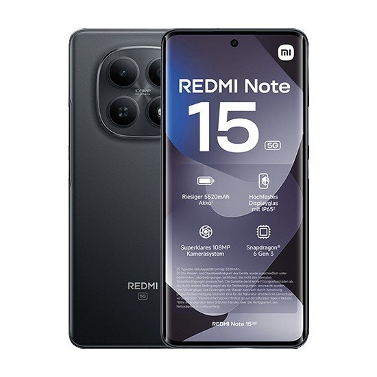 Xiaomi Redmi Note 15 5G 8/256GB Czarny