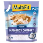 Żwirek dla kotów - MultiFit Diamonds Comfort Silikat-żwirek 4,2 kg - miniaturka - grafika 1
