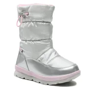 Buty dla dziewczynek - Śniegowce Garvalin 221850-B D Srebrny - miniaturka - grafika 1