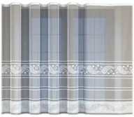 Firany - Firanka żakardowa 245470 biała z taśmą marszczącą 160x300 cm - miniaturka - grafika 1