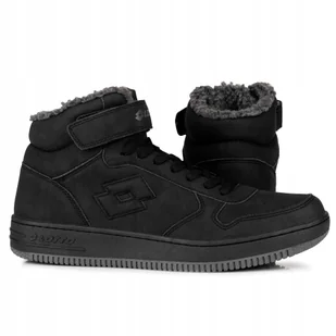 Buty męskie, zimowe, sportowe Lotto Paliot Fur Black/dk.grey Ocieplane - Buty sportowe męskie - miniaturka - grafika 1