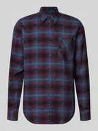 Koszule męskie - Koszula casualowa o kroju relaxed fit z mieszanki bawełny ekologicznej i lnu model ‘FAALIN’ - miniaturka - grafika 1