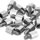 Wkręty - Wkręty dystansowe ze stali nierdzewnej, męskie i żeńskie, M3x5mm+4mm, zestaw 20 sztuk, do płytek drukowanych. - miniaturka - grafika 1