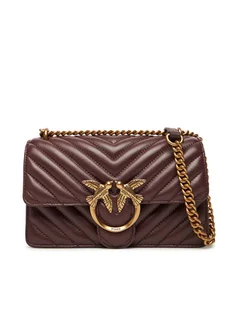 PINKO Torebka Love One Mini Dc AI 25-26 PLTT 100074 A0GK Bordowy - Torebki damskie - miniaturka - grafika 1