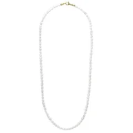 Naszyjniki męskie - Długi naszyjnik z perłami z złoconym zapięciem dla mężczyzn i kobiet - Manoki - miniaturka - grafika 1