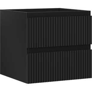 Mexen Rivel szafka łazienkowa podumywalkowa 50 cm, 2 szuflady, ryflowana , czarna mat - 91A20-05047-2-BFF71 - Szafki łazienkowe - miniaturka - grafika 1