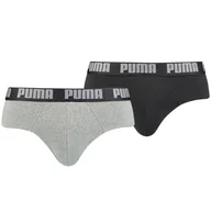 Pozostała odzież narciarska - Puma, Bielizna męska, Basic Brief 2P szara, czarna 889100 19, rozmiar M - miniaturka - grafika 1