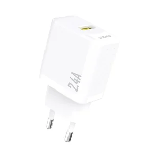Ładowarka sieciowa Dudao A23 2.4A USB-A Szybkie ładowanie Biała - Ładowarki do telefonów - miniaturka - grafika 1