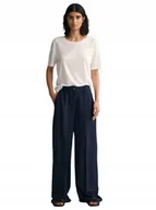 Spodnie damskie - GANT GRANATOWE SPODNIE CHINOS Z WYSOKIM STANEM NA CO DZIEŃ 42 I1E - miniaturka - grafika 1