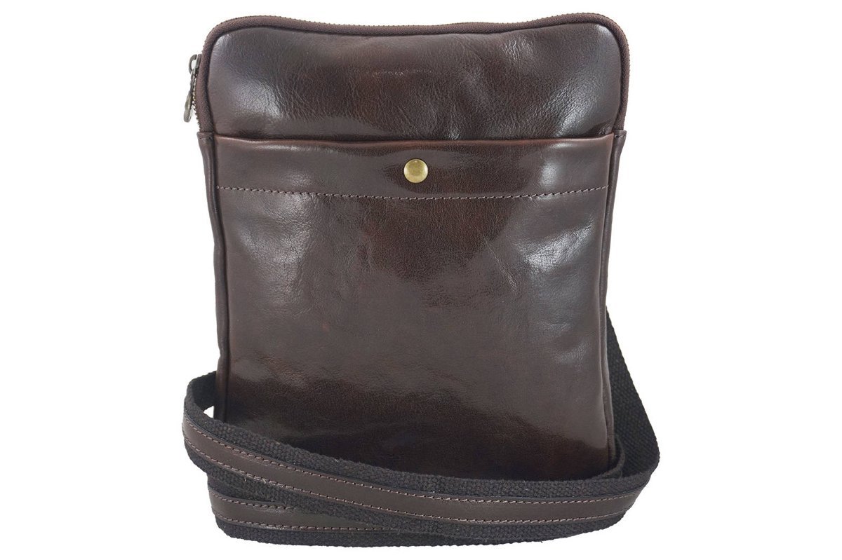 Barberini's, Torba męska z regulowanym paskiem, ciemnobrązowy
