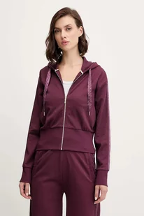 BOSS bluza lounge damska kolor różowy z kapturem gładka 50545635 - Bluzy damskie - miniaturka - grafika 1