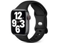 Akcesoria do smartwatchy - Alogy Sportowy pasek silikonowy do Apple Watch 38/40/41mm Czarny 9373X1 - miniaturka - grafika 1
