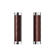 Hamulce rowerowe - Brooks Slender Leather Grips (130+130mm) - Antic Brown-New22 Uchwyt dla dorosłych Unisex, srebrny, standardowy - miniaturka - grafika 1