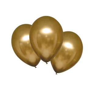 AMSCAN Balony lateksowe satynowe złote - 27,5 cm - 6 szt. - Balony i akcesoria - miniaturka - grafika 1