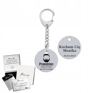 Breloki - Brelok do Kluczy Męski Prawdziwy Mężczyzna Dzień Ojca Prezent GRAWER GRATIS - miniaturka - grafika 1