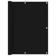Markizy - vidaXL Parawan balkonowy, czarny, 120x300 cm, tkanina Oxford vidaXL - miniaturka - grafika 1