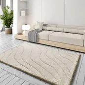 Dywany - Prostokątny biały dywan wewnętrzny 60 x 120 cm MOLIER shaggy - ATTICGO - miniaturka - grafika 1