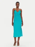Sukienki - Simona Corsellini Sukienka letnia P25CPAB05601 Turkusowy Regular Fit - miniaturka - grafika 1