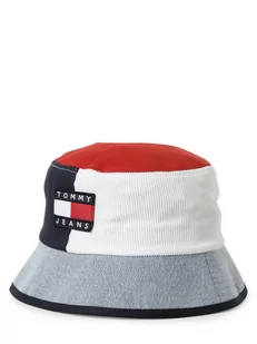Tommy Jeans - Damski bucket hat, wielokolorowy|niebieski|czerwony - Czapki damskie - miniaturka - grafika 1