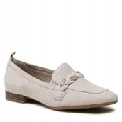 Półbuty damskie - Tamaris Beżowe Półbuty Damskie Skórzane Z Cyrkoniami 38 J1A - miniaturka - grafika 1