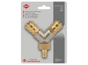 Akcesoria pneumatyczne - Trójnik typ Y 1/2" z szybkozłączami i wtykiem EURO - AIRPRESS 4303047 - miniaturka - grafika 1
