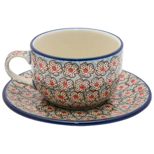 Filiżanka Do Herbaty Kawy 200 Ml Ze Spodkiem - Ceramika Artystyczna Bolesławiec - Filiżanki Filiżanka Do Herbaty Kawy 200 Ml Ze Spodkiem - Ceramika Artystyczna Bolesławiec - Filiżanki - miniaturka - grafika 1