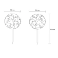 Lampy ogrodowe - Globo Lampa z grotem ziemnym LED 36748S, kula ziemska, srebrna, metalowa - miniaturka - grafika 1
