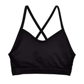 Biustonosze - Nike dziewczęcy bezszwowy suchy biustonosz czarny/biały XL - miniaturka - grafika 1