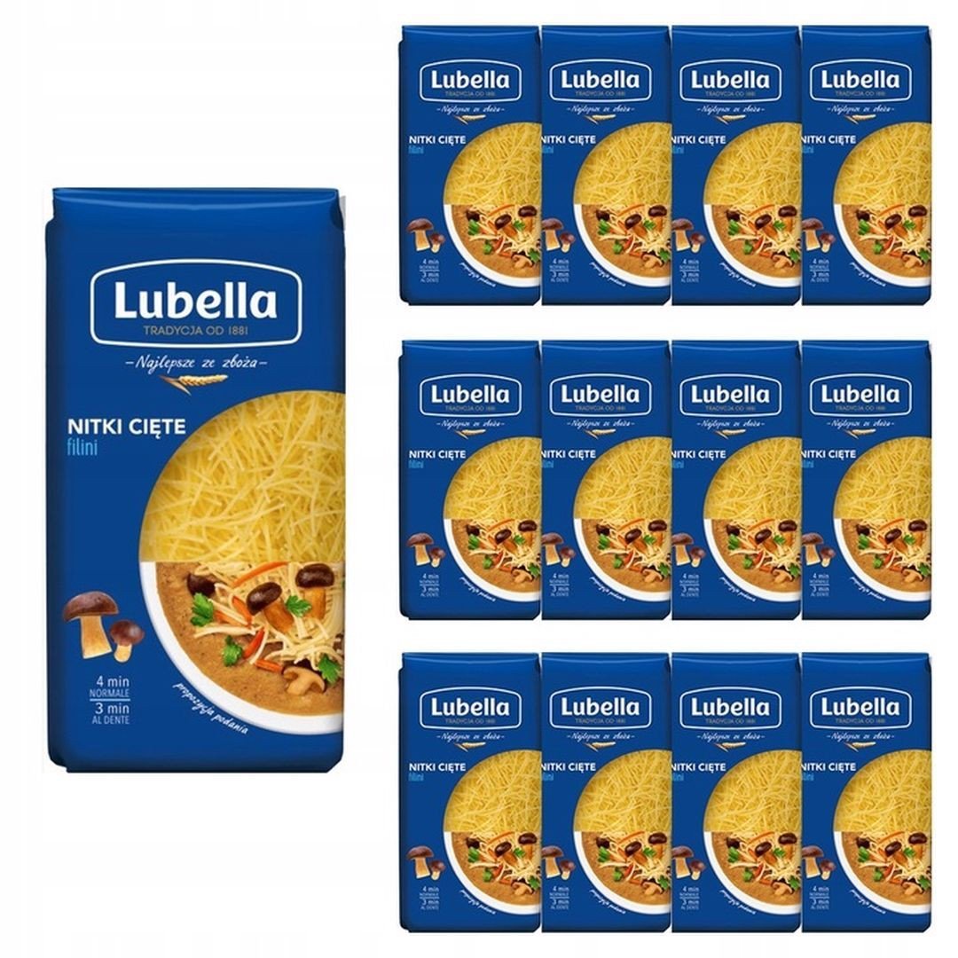 Lubella makaron nitka cięta 400g x 12 sztuk
