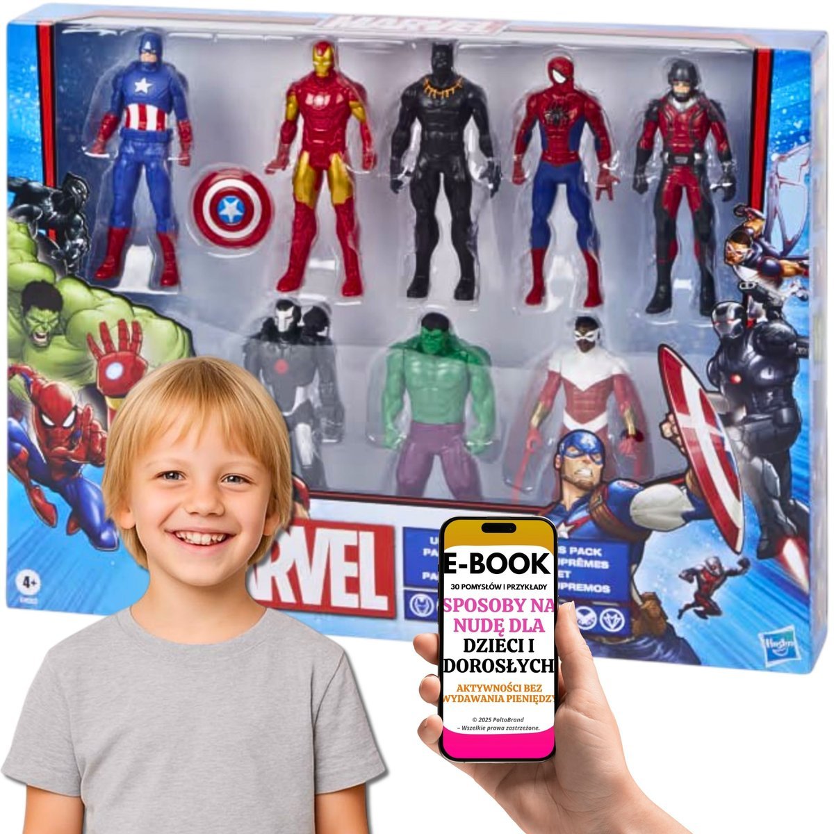 Limitowany Zestaw MARVEL AVENGERS 8 Figurek Z BAJEK DLA CHŁOPCA Figurki Super Bohaterów Kolekcja Bohaterów • PREZENT DLA WNUCZKA SYNA + EBOOK-3