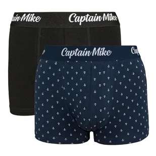 Bokserki Męskie Captain Mike 2 Pack Czarne Granatowe, Rozmiar 3Xl - Majtki męskie - miniaturka - grafika 1