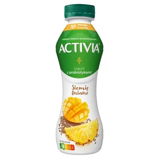Danone Activia Jogurt o smaku ananas-mango z nasionami i ... oraz szczepem bakterii ActiRegularis. - Kefiry, jogurty, maślanki - miniaturka - grafika 1