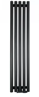 Grzejnik pionowy dekoracyjny LAZUR - 330/1400 mm czarny strukturalny - Grzejniki pokojowe - miniaturka - grafika 1