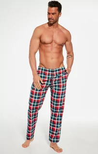 Piżamy męskie - Spodnie piżamowe w kratę 691/47, Kolor granatowo-czerwono-zielony, Rozmiar S, Cornette - Intymna - grafika 1