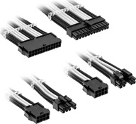 Kable komputerowe i do monitorów - Kolink Kolink Core Standard Braided Cable Extension Kit - Jet Black/Brilliant White - miniaturka - grafika 1