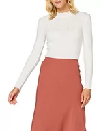 Bluzki damskie - Noisy may Damska bluzka Nmberry L/S High Neck Top Noos, Sugar Swizzle, XS - miniaturka - grafika 1