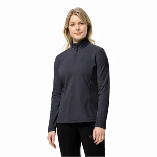 Damska bluza polarowa Jack Wolfskin TAUNUS HZ W Graphite - XS - Bluzy damskie - miniaturka - grafika 1