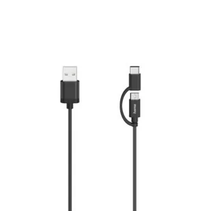 Hama Usb 2.0 - microUSB+USB-C 0,75m - Kable USB - miniaturka - grafika 2