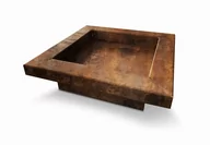 Paleniska ogrodowe - Palenisko ogrodowe metalowe Corten rdza 100x100x25h - miniaturka - grafika 1