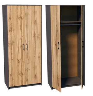 Szafa Wiktoria 2D Sz04 GRAFIT-WOTAN 193x85x55 cm - Szafy - miniaturka - grafika 1