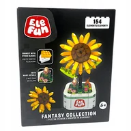 Klocki - Elefun Fantasy Collection Kwiatek w doniczce żółty ”2” Klocki 154el. - miniaturka - grafika 1