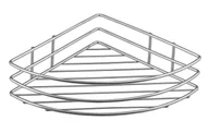 Półki łazienkowe - Aqualine Chrome Line - Półka narożna, chrom 37005 - miniaturka - grafika 1
