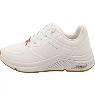 Sneakersy damskie - SKECHERS Sneakersy Mile Makers 155570/WHT Biały - miniaturka - grafika 1