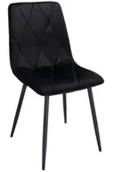 Krzesła - Czarne tapicerowane krzesło do pokoju A5-N78 - miniaturka - grafika 1