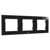 Systemy inteligentnych domów - Rama Shelly pro spínač Shelly WS, trojrámeček (SHELLY-WF3-B) Czarny - miniaturka - grafika 1